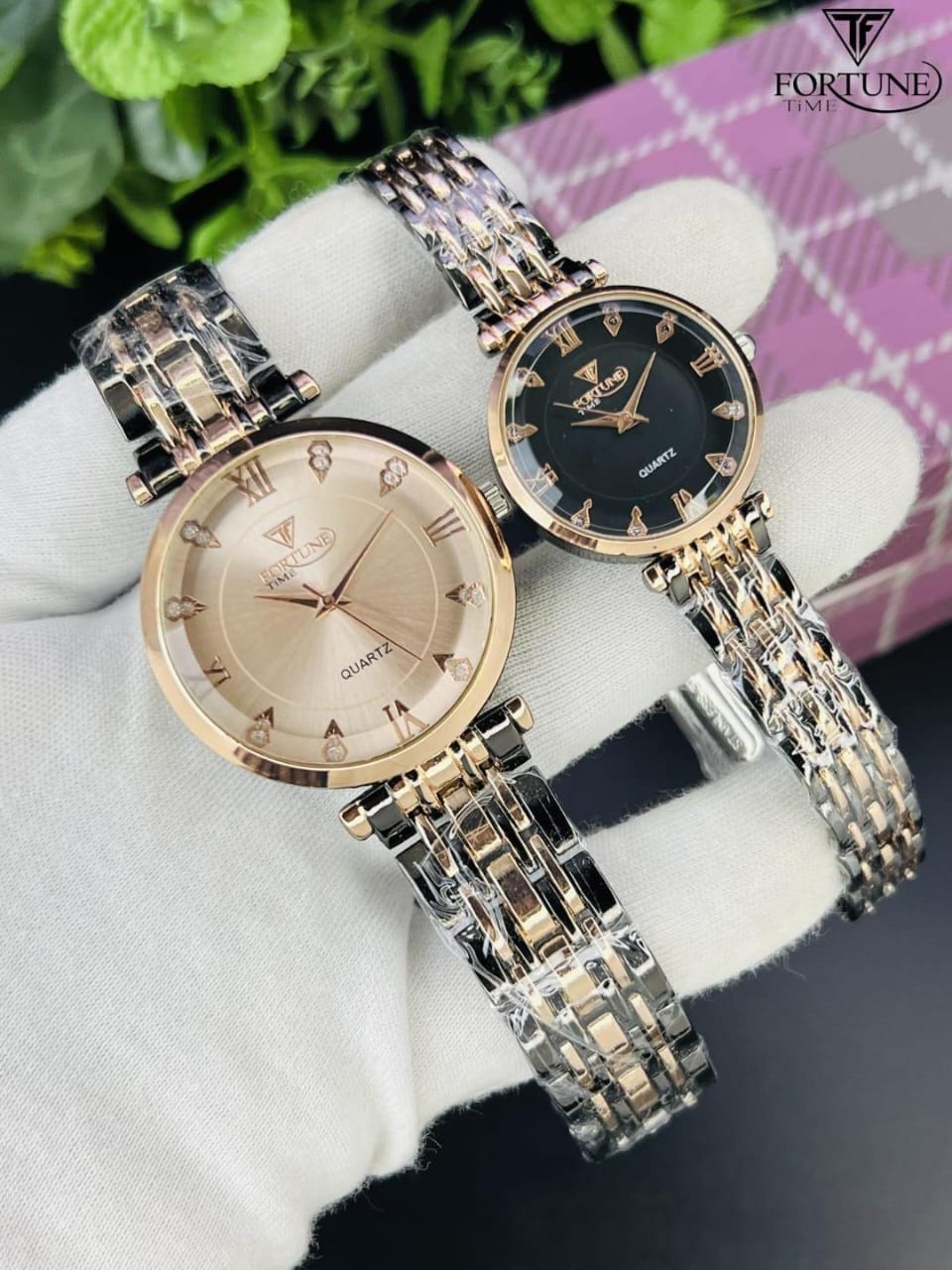 Stylish Couple Watches - 2 Pcs Quartz Movement, Water Resistant,